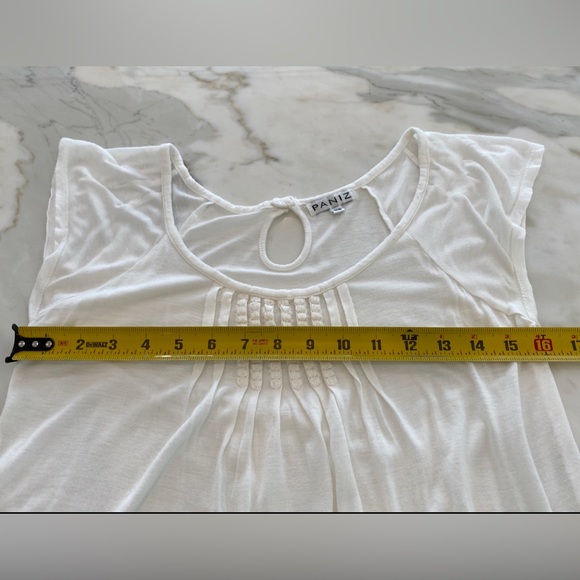 PANIZ IVORY TEE- SHIRT TOP SIZE XS NWOTS! - Picture 8 of 13